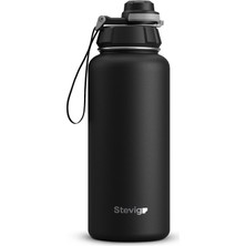 Stevig 1 Hand Leak-Proof Sızdırmaz Çelik Termos 1000 ml Black ST-210