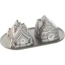 Nordic Ware Düet Tavası Zencefilli Kurabiye Evi, Alüminyum, Gümüş, 5 Kap