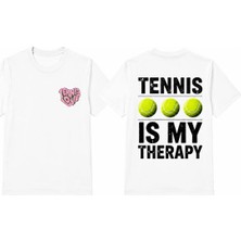 Vodexa Ünisex Oversize T-Shirt Tennis 11 Baskılı %100 Pamuk Tişört Rahat Kalıp