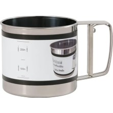 Paslanmaz Çelik Un ve Pudra Şekeri Eleği – Tek Elle Kullanılan Otomatik Elek, 3 Fincan Kapasiteli Flour Sifter, Ince Eleme Için Dayanıklı Mutfak Aleti, Kek, Kurabiye ve Pasta Yapımı Için