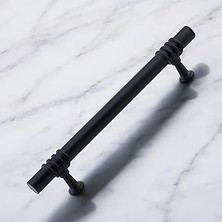 Eylül (96 mm - 9.6 Cm) Siyah Metal Mobilya Mutfak Çekmece Dolap Dolabı Kapak Kulbu Kulpu Kulpları