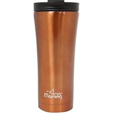 Any Morning 450 ml Paslanmaz Çelik Termos Mug, Sızdırmaz Kapak, Bakır SI231905