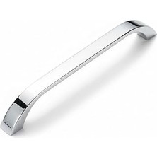 Göksu Krom Metal Mutfak Dolap Kulpları, Çekmece Kapak Kulbu, Mobilya Kulp (128 Mm, Adet, 1)