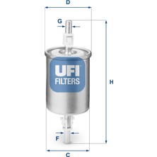 Ufi Yakıt Filtresi Fiat Brava, Bravo, Marea, Punto, Ducato, Opel Astra G, Combo, Corsa B-C, Merıv A, Omega, Seat Cordoba 31.515.00