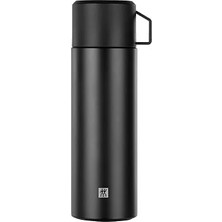 Zwilling Termos, Entegre Fincan, Termos Sürahi, Çift Duvarlı Yalıtım, 1 Litre, Siyah