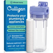 Culligan HF-360A Standart Hizmet 3/4" Giriş/çıkış Tüm Ev Filtrasyon Sistemi, Şeffaf