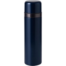 500 ml Gümüş - Mavi - Pembe Paslanmaz Çelik Termos – Çift Katmanlı Vakumlu, 24 Cm, Isı Yalıtımlı Sızdırmaz Seyahat ve Ofis Matara (Mavi)