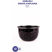 Star Emaye Yıldız Desenli Karıştırma Kabı 24CM - 4lt (Ocakta-Fırında Kullanılabilir)