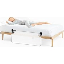 Agubugu Baby - Desensiz Beyaz Fileli Katlanabilir Yatak Bariyeri 120 cm