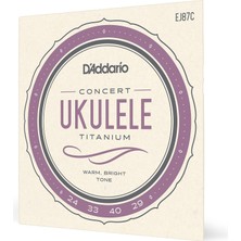 D'addario Konser Ukulele Dizeleri, Titanyum, EJ87C, 4 Telli Set, 1 Adet