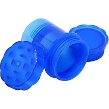 Grınder Parçalayıcı Plastik Baharat Öğütücü Herb Spice 4 Katmanlı (58MM-MAVI)