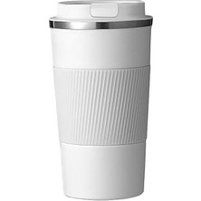 304 L Kilitli Çelik Mat Beyaz 510 ml Kahve Termos Mug CIN405BY