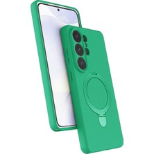 Bezos S26 Ultra Regal Standlı Kapak - Yeşil