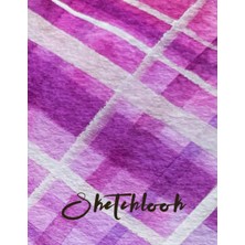 Sketch Book: Best Blank White Pages With Purple Abstract Art Cover For Painting, Drawing, Writing, Sketching And Doodling, Wide Papers 8.5 x 11, 120 Pages, Best Gift For Artists