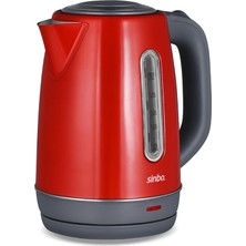 Sinbo SK-8031 Su Isıtıcı Kettle – Paslanmaz Çelik, 1.8 L, Inox, Otomatik Kapanma (Kırmızı)