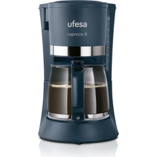 Ufesa Filtre Kahve Makinesi CG7114 Capriccio, 6 Fincan, 600 W, 0.6 L, Kalıcı Filtre, Damlama Durdurma, Otomatik Kapanma, Siyah