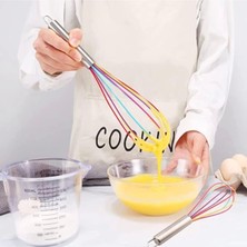 Yenigeldi 1 Adet Renkli Silikon Yapışmaz Çırpıcı Pratik Yumurta Çırpıcı Yemek Pişirmek Için (29 Cm),