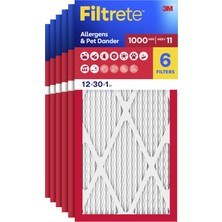 Filtrete 12X30X1 Hava Filtresi Mpr 1000 Merv 11, Alerjen Savunması, 6'lı Paket (Tam Boyutlar 11.81X29.81X0.81)