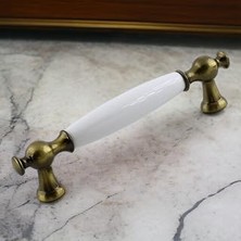 Arnas Porselen Antik Sarı Kulp 96 mm Mobilya Çekmece Mutfak Dolabı Dolap Kapak Kulpları Kulb Kulpu