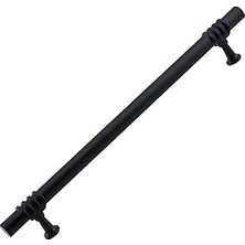 Eylül (224 mm - 22.4 Cm) Siyah Metal Mobilya Mutfak Çekmece Dolap Dolabı Kapak Kulbu Kulpu Kulpları