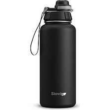 1 Hand Leak-Proof Sızdırmaz Çelik Termos 1000 ml Black ST-210