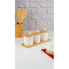 Bambum Flora 3'lü Baharat Seti Kaşıklı