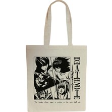 Abystyle - Death Note Tote Çanta Karakterleri, Bej, 38 x 42 Cm, Bej, 14.9 x 16.5