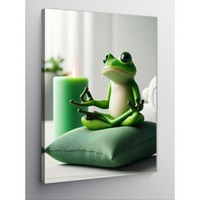 Tablo Mega Kanvas Tablo Yoga Yapan Kurbağa 50 x 70 CNVSDKEY-116944-50-70