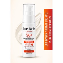 Pur Bella Tam Koruma - Leke Karşıtı  Nemlendirir Aydınlatır 50 Ml Güneş Kremi SPF+ 50 E vitamini