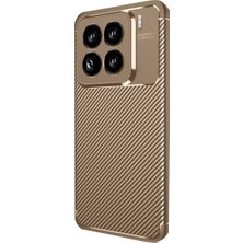 Bezos Mi 15 Pro Auto Focus Karbon Kapak - Kahverengi