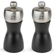 Peugeot 2/21283 Fidji Karabiber/tuz Değirmeni Ahşap, 5,2 x 5,2 x 12 Cm, Mat Siyah