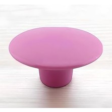 Bohem Pembe Geniş Mantar Kulp Düğme 1 Adet Mobilya Dolabı Çekmece Mutfak Dolap Kulpu Kulbu Plastik