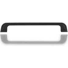 10 Adet Alperen Düz Mobilya Mutfak Dolabı Çekmece Dolap Kulpu 128 Mm-12.8 cm Kulbu Siyah Metal Kulp