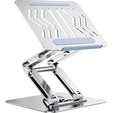 Coverzone Tam Profesyonel Macbook Uyumlu Stand Tablet Bilgisayar Uyumlu Stant Açısı Ayarlanabilir Tutucu Tok Alüminyum iPad Air Uyumlu Kare TABAN%100 Tok Alüminyum Alaşımlı Katlanır RS-CP84S