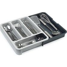 Joseph Joseph 85042 Drawerstore Genişleyen Çatal Bıçak Düzenleyici, Koyu Gri