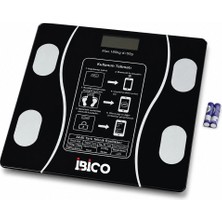Renas Store Bluetooth - Vücut Analizli Dijital Baskül Terazi Tartı 180KG/50G Yağ - Su - Kas Oran - Bmı İ11-023 BX40