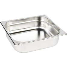 Paslanmaz Çelik Gastronom/gastronorm Küvet Gn 2/3-100 (35,4 x 32,5 x 10 Cm)