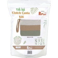 Moontime Alaçatı Tıg Işi Clutch Çanta Kiti (Bitmiş Ölçü 28 x 19 Cm)