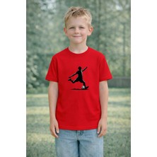 Vodexa Erkek Coçuk Kaleye Şut Baskılı Çocuk Tişört %100 Pamuk – Yazlık Çocuk T-Shirt