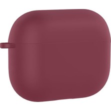 Zore Apple ile Uyumlu Airpods Pro 3 Zore Standart Silikon Kılıf Koyu Mor