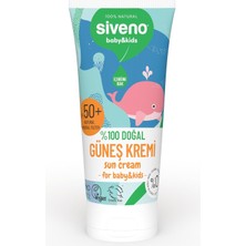 SIVENO%100 Doğal Bebek Güneş Kremi Leke Karşıtı Antioksidan Nemlendirici Bitkisel Vegan Uva Uvb SPF50+ 50 ml