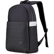 Mila BP-TX100 Serisi 15,6 Inch, Su Geçirmez Kumaş ve Su Geçirmez Fermuar Notebook, Laptop, Macbook Sırt Çantası -Siyah
