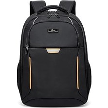 Lecoo BG03 17 Inç Laptop Bölmeli Çok Fonksiyonlu 3 Katmanlı Suya Dayanıklı Sırt Çantası Siyah