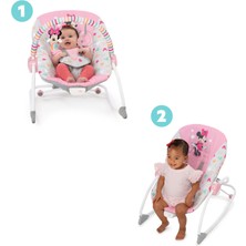 Bright Starts Disney Bebek Minnie Mouse'u Titreşimli ve Çıkartılabilir Oyuncak Çubuğuna Sahip, Bebekten Yürümeye Başlayana Sallanan Oyuncaklı Beşik - Forever Besties, Yenidoğan ve Üzeri