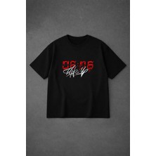 Vodexa Ünisex Oversize T-Shirt Wake Up Baskılı %100 Pamuk Tişört Rahat Kalıp