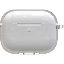 Zore Apple ile Uyumlu Airpods Pro 2 Kılıf Şeffaf Kristal Silikon Airbag 14 Kılıf Renksiz