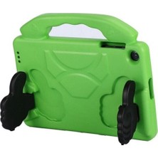 Apple iPad 8. Nesil 10.2 ile Uyumlu Kılıf Tutmalı Standlı Silikon Case A2270 A2428 A2429 A2430 Yeşil