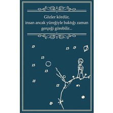 Dekolia Kuşe Kağıt Duvar Posteri Gözler Kördür Insan Ancak Yüreğiyle Retro Vintage DRTR0048
