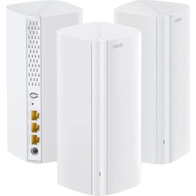 Tenda Nova MX12 Mesh Wlan Wifi 6 Sistemi - AX3000 Çift Bant Wlan Mesh Sistemi, 4-6 Yatak Odalı Evler Için Önerilir, 9x Gigabit Bağlantı Noktası - Wlan Yönlendirici ve Tekrarlayıcı Yerine Geçer - Alexa