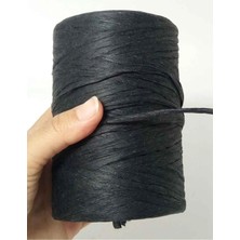Moontime Alaçatı Siyah Renk Rafya Ip (Eva Yarn)